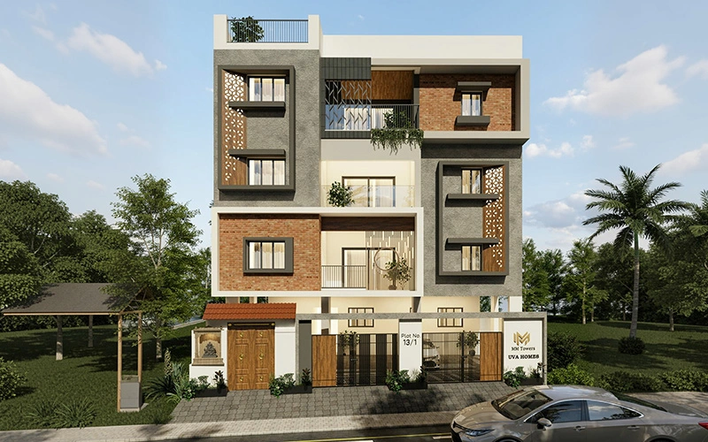 MM Towers residential development by Nira Apartment at Palavakkam designed by the best residential architects in Chennai