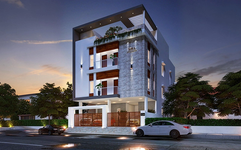 Nira Apartment at Palavakkam designed by the best residential architects in Chennai
