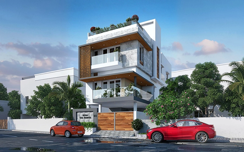 Nyra Villa at Palavakkam crafted by residential architects in Chennai