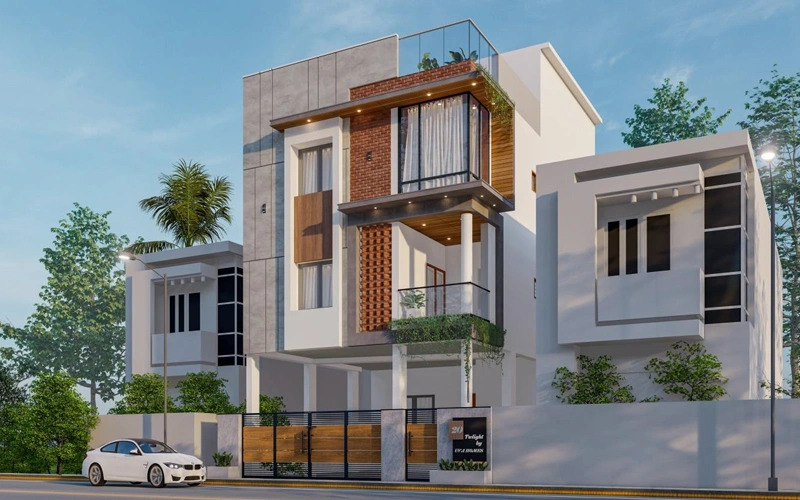 Twilight luxury residence in Kottivakkam ECR by residential architects Chennai